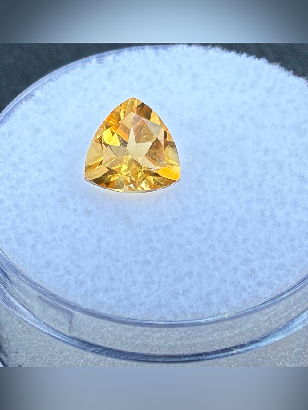 Beautiful 1ct Yellow Citrine Trillion Loose Gemstone Gem November Birthstone